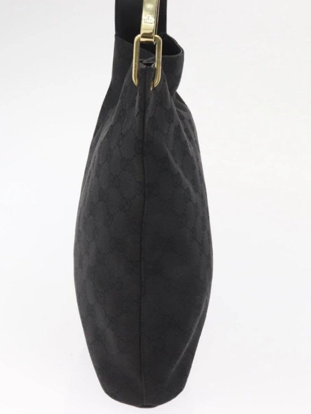 GUCCI GG Canvas Shoulder Bag Black Gold 91761 Auth 160003 - Picture 6 of 16